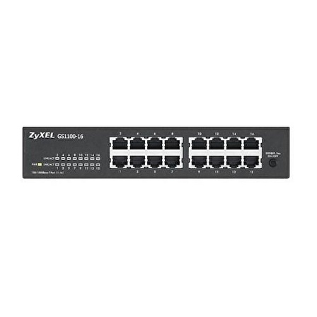 Zyxel GS1100-16 16 Port Gigabit Yönetilemez Switch