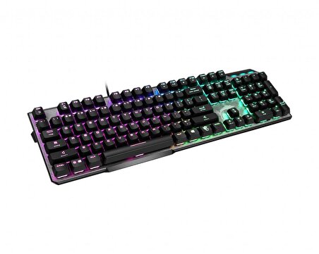 MSI GG VIGOR GK50 ELITE BW TR GAMING KLAVYE GERCEK MEKANIK KAILH BOX WHITE SWITCH PER KEY RGB FIRCALANMIS METAL TUS YUZEYI TURKCE Q