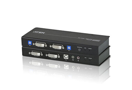 Aten CE604 60 Mt DVI-D To CAT Dual Link USB 1024x768 DVI-D ESD Mesafe Uzatma Cihazı