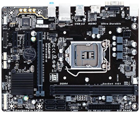 Gigabyte GA-H110M-H Intel® LGA 1151 DDR4 2133 MHz mATX Anakart