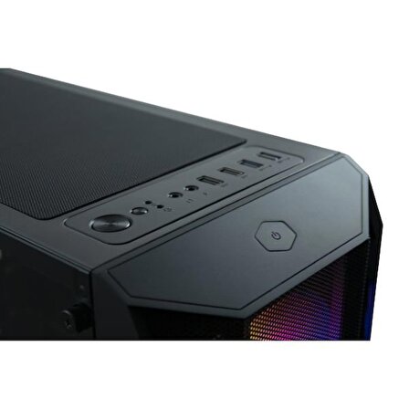 Vento VG15FE 650 W 4 Fanlı Siyah ATX Oyuncu Bilgisayar Kasası