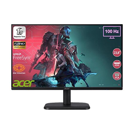 Acer 23.8" EK241YE 1ms 100Hz IPS VGA HDMI Vesa Monitör