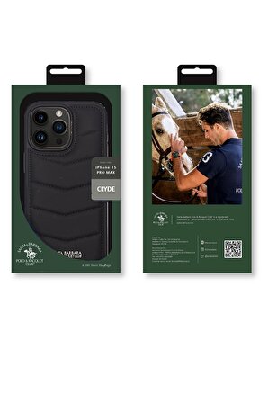 iPhone 15 Pro Max Uyumlu Clyde  Santa Barbara Polo Deri  Stand Kapak Telefon Kılıfı