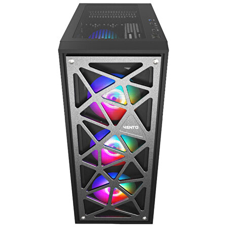 Vento VG12A 650W 80+ 4x120mm RGB Fan Temperli Cam USB 3.0 Mesh ATX Mid-Tower Gaming (Oyuncu) Kasa