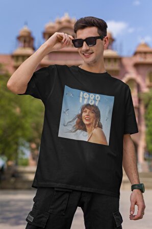 Unisex Oversize 1989 Taylor Version Albüm Kapağı Baskılı Tshirt, 1989 Taylor Yazılı Tişört