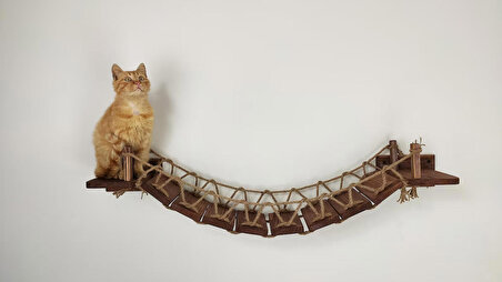 Kedi Duvar Mobilyası | 5 Basamaklı Kedi Köprüsü |kedi Duvar Rafları | Kedi Yatağı| Kedi Besleme Rafı