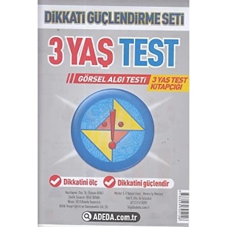 Dikkati Güçlendirme Seti Yaprak Test 3 Yaş