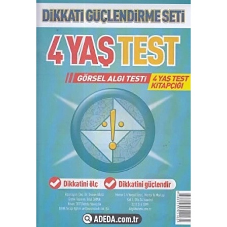 Dikkati Güçlendirme Seti Yaprak Test 4 Yaş