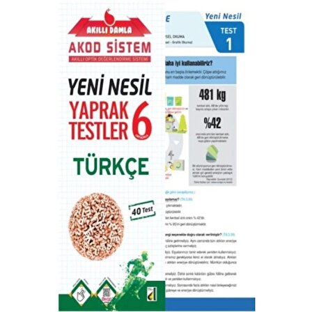 Akıllı Damla Türkçe Yeni Nesil Yaprak Testler-6. Sınıf