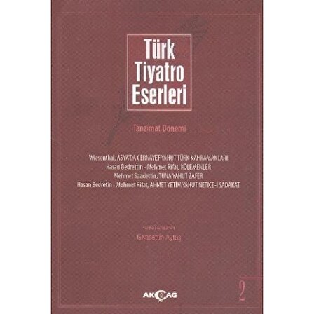 Türk Tiyatro Eserleri 2 / Tanzimat Dönemi