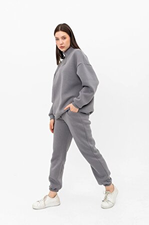 Kadın Unisex 3 Iplik Oversize Eşofman Takımı