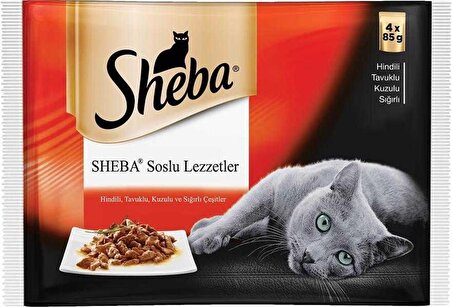 Sheba Pouch Karışık Çeşit Yetişkin Kedi Konservesi 85 Gr (4 AL 3 ÖDE)