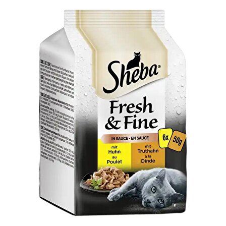 Sheba Fresh&Fine Kümes Hayvanları Seçkisi Yaş Mama 300 G (6x50G)