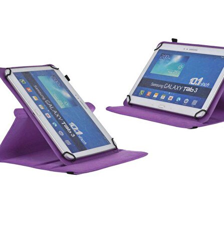 Hometech Alfa 10TB 10.1 inç Uyumlu 360° Dönebilen Standlı Kapaklı Universal Tablet Kılıfı