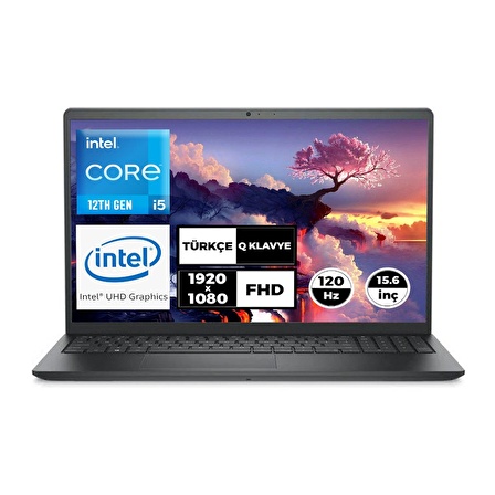 Dell Vostro 3520 Intel Core i5-1235U 16GB 512GB SSD 15.6" FHD Ubuntu Taşınabilir Bilgisayar N5315PVNB3520U