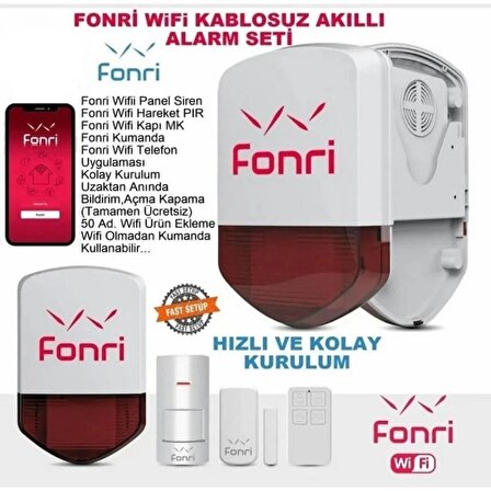 FONRİ 1G WIFI Kablosuz Alarm Set Akıllı Ev ve Güvenlik Paketi
