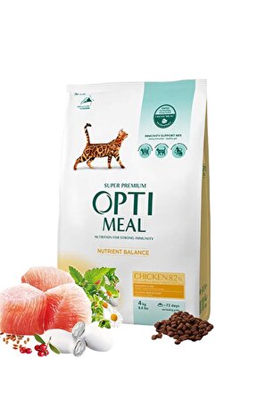 Optimeal Super Premium Nutrient Balange Tavuklu Yetişkin Kedi Maması 4 Kg