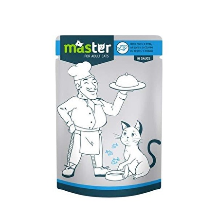 Master Balıklı Pouch Kedi Maması 80 Gr