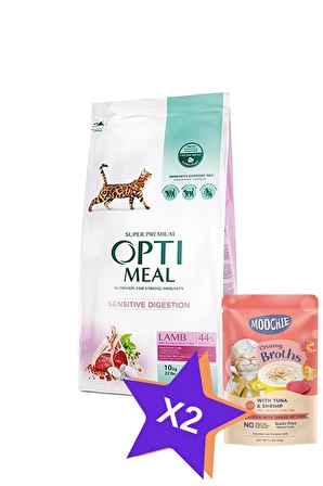 Optimeal Super Premium Sensitive Digestion Kuzu Etli Yetişkin Kedi Maması 10 Kg