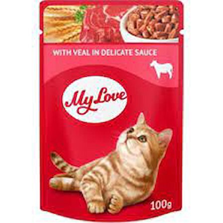 My Love Soslu Dana Etli Pouch Kedi Maması