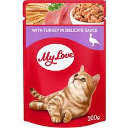 My Love Soslu Hindi Etli Pouch Kedi Maması 100 Gr