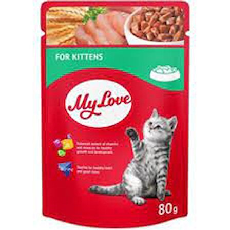 My Love Yavru Kediler İçin Pouch Kedi Maması 80 Gr