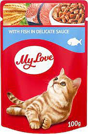 My Love Soslu Balık Etli Pouch Kedi Maması 100 Gr