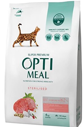 Optimeal Super Premium Sterilized Somonlu Kısırlaştırılmış Yetişkin Kedi Maması 4 Kg
