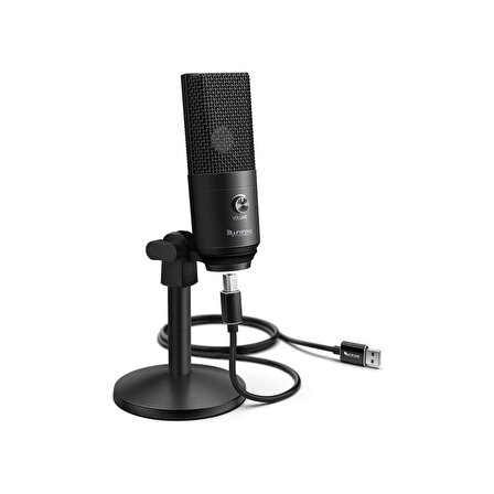Fifine K670b Usb Mikrofon - Yayıncı - Gamer - Youtuber - Bilgisayar - Podcast Mikrofonu (siyah)