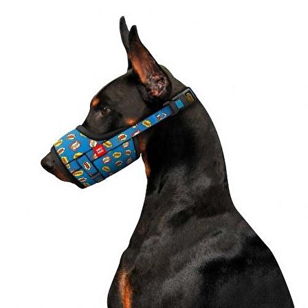 Waudog Collar Köpek Ağızlığı WOW desenli boyut 14-20 cm