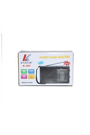 Mini Cep Tipi Taşınabilir Am / Fm Radyo K-257 Pilli