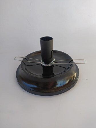 Su Kabağı Lamba Altlığı 15 cm Çapında Düğmeli Kablolu Siyah Renk