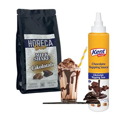 Horeca Brand Milkshake Çikolata 1 KG + Kent Topping Sos Çikolata 300 G