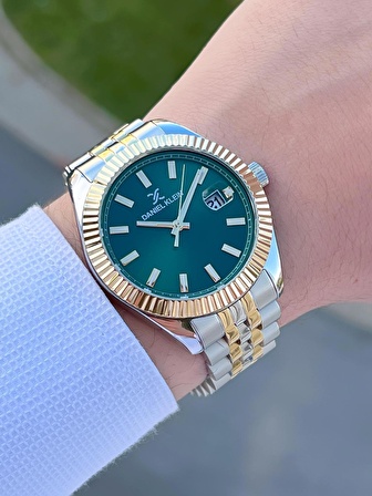 Daniel Klein Çelik Kordon Rolex Kasa+Takvim 3 Atm Suya Dayanıklı Erkek Kol Saati EDK.1.10665-7