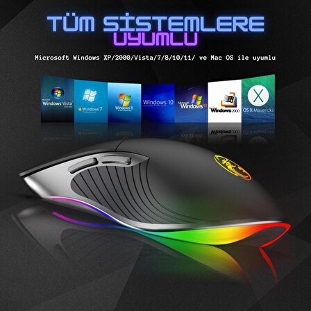 TechTic Imice X6 RGB 7 RENKLİ KABLOLU OYUNCU MOUSE USB GİRİŞLİ