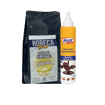 Horeca Brand Milkshake Muz 1 Kg+kent Topping Sos Çikolata 750g