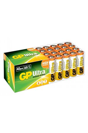 Gp R6 AA Boy Ultra Alkalin Kalem Pil 40'lı Paket GP15AU-2B40