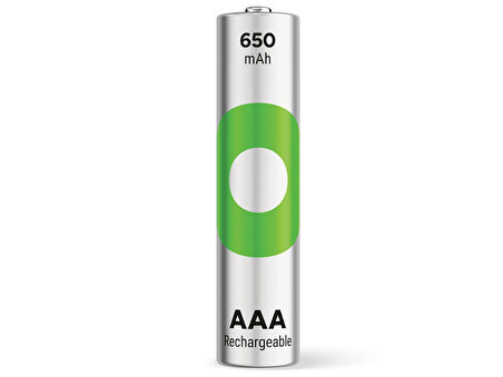 GP Batteries ReCyko 650 AAA İnce Kalem Ni-Mh Şarjlı Pil, 1.2 Volt, 2'li Kart