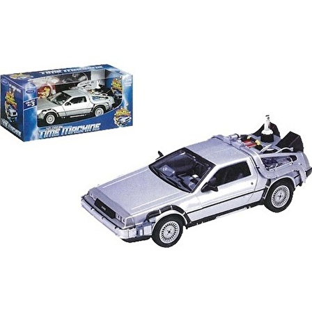 Geleceğe Dönüş Arabası Seri 2 Metal Model Araba Back To The Future Delorean 1:24 Ölçek