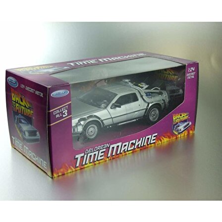 Geleceğe Dönüş Seri 1 Metal Model Araba Efsane Delorean 1:24 Ölçek