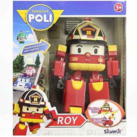 Robocar Poli Işıklı Transformers Robot Figür Roy