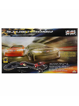 Hot Racing Stunt Jump Işıklı ve Elektrikli Yarış Seti Renkli