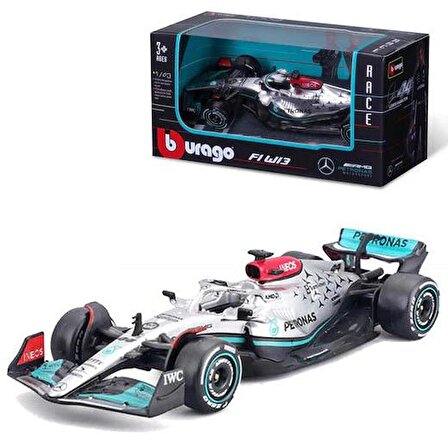 Burago Race 2022 F1 Mercedes AMG W13 Lewis Hamilton Scale 1:43