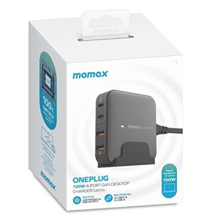 Momax Oneplug 100W 4-Port Gan Desktop Charger