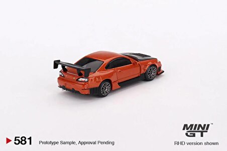 Mini Gt 581 Nissan Silvia S15 D-Max Metallic Orange Model Araba