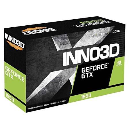 Inno3D GeForce GF-GTX1650 TWIN X2 OC V3 4GB 128BIT GDDR6-3xDP+HDMI Ekran Kartı