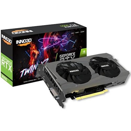 Inno3D RTX3050 Twin x2 6GB 96Bit GDDR6 DVI+DP+HDMI Ekran Kartı