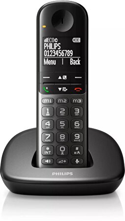 Philips XL4901DS Geniş Büyük Ekranlı Telsiz Telefon Siyah