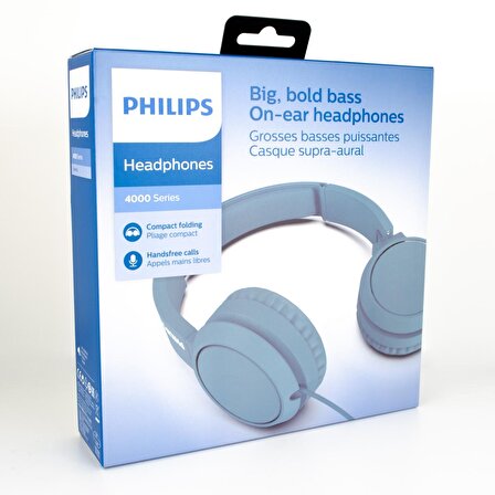 Philips TAH4105BL Kablolu Kulak Üstü Kulaklık Mavi