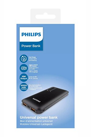 Philips DLP6812CB 10000 mAh Hızlı Şarj Powerbank